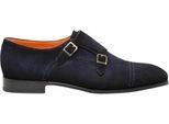 Santoni Loafer - Heren Double Buckle Loafer - Gr. UK_6 - in Blau - für Damen