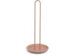 Küchenrollenhalter ZELLER PRESENT "Mocca", braun (mocca), H:32cm Ø:14,5cm, Metall, Küchenrollenhalter, Trendfarbe, standsicher