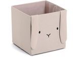 Aufbewahrungsbox ZELLER PRESENT "Hase", Musselin", beige, B:28cm H:28cm T:28cm, Baumwolle, Polyester, Aufbewahrungsboxen, Aufbewahrungsbox, Tiermotiv, kinderfreundlich, faltbar