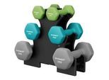 Fitness-Set , Blau, Grau, Grün , Metall , 3-teilig , 38.5x14.5x35.5 cm , Freizeit & Co, Sport & Fitness, Fitnessgeräte & Zubehör, Weitere Fitnessgeräte