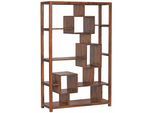 KADIMA DESIGN Bücherregal aus Sheesham-Holz, 115x180 cm, Landhaus-Stil, Ablagefächer