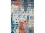 Teppich LUXOR LIVING "Prima", bunt (blau, koralle), B:200cm H:7mm L:290cm, Kunstfaser, Teppiche, Teppich, Kurzflor, bedruckt, modernes Design, auch als Läufer erhältlich