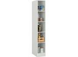 Seitenregal KOCHSTATION "KS-Paris", weiß, B:30cm H:200cm T:60cm, Regale, Küchenschrank Hochschrank Mehrzweckregal