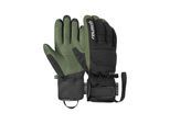 Skihandschuhe REUSCH "Andy R-TEX XT", Damen, Gr. 10, olivgrün, schwarz, 46% Polyester, 25% Polyamid, 25% Ziegenleder, 4% Elasthan, unifarben, Handschuhe, sehr warm,wasserdicht,atmungsaktiv