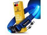 Tierhood Leuchtehalsband LED Halsband blau S