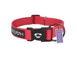 STUCH Hundehalsband gepolstert u. verstellbar rot L