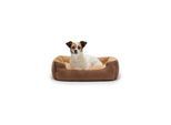 Lionto Hundebett mit Wendekissen braun M