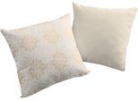 Dekokissen ADAM "Romantic Puligny A", beige (naturweiß, ornamente), B:50cm L:50cm, Baumwolle, Dekokissen_Sitzkissen_Kissenhüllen, mit großen Ornamenten, Wendekissenhülle ohne Füllung, 1 Stück
