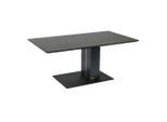 Dieter Knoll Couchtisch, Anthrazit, Schwarz, Metall, Keramik, Holzwerkstoff, rechteckig, eckig, Bodenplatte, 59x47-66x110 cm, höhenverstellbar, Wohnzimmer, Wohnzimmertische, Couchtische, Couchtische Metall
