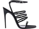 Saint Laurent Sandalen - Saint Laurent Jerry Satin Sandals - Gr. 38,5 (EU) - in Schwarz - für Damen