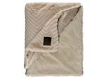 Joop! Plaid, Creme, Natur, Textil, Uni, 130x200 cm, Double face, Wohntextilien, Decken, Plaids