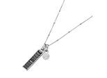 Kette mit Anhänger "mit Anhänger 2-teilig, Zirkonia weiß und schwarz, Silber 925", schwarz-weiß (schwarz, weiß), GIORGIO MARTELLO MILANO, Halsketten, Damen, 45cm, Silber 925 (Sterlingsilber)