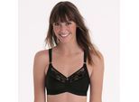 Soft-BH ROSA FAIA "Sita", Damen, Gr. 80, Cup B, schwarz, Obermaterial: 76% Polyamid, 24% Elasthan, BHs Soft-BH, verstellbare Träger, transparente Blende, mit Spitze, feminin