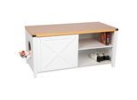 needs&wants® Katzenschrank groß für Katzentoilette XXL aus Holz mit Schuhschrank Sitzkommode, Katzenklo-Schrank Kommode, Design Katzenhaus Toilette Klo, 110 x 50 x 53 cm, weiß braun