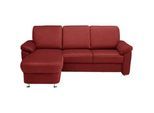 Beldomo System Ecksofa , Rot , Textil , Ottomane links, L-Form , 220x163 cm , erweiterbar, Bettkasten erhältlich, Fußauswahl, Stoffauswahl, planbar, seitenverkehrt erhältlich, Rücken echt , Wohnzimmer, Sofas & Couches, Wohnlandschaften, Ecksofas