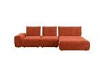 Xora Ecksofa , Terracotta , Textil , Ottomane rechts, L-Form , 347x174 cm , Typenauswahl, Stoffauswahl, seitenverkehrt erhältlich, Hocker erhältlich, Rücken echt, individuell planbar, Armteil links , Wohnzimmer, Sofas & Couches, Wohnlandschaften, Ecksofas
