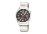 Funkuhr ETT "Gobi", silberfarben, schwarz, Armbanduhren, Herren, Funkuhr, Armbanduhr, Solar, Herrenuhr, Edelstahlarmband, analog, digital