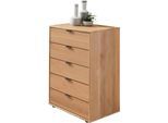 Schubkastenkommode WIEMANN "Cardiff Sideboard, Wäscheschrank, teilmassiv Erle, mit Schubladen", braun, B:60cm, Sideboards, Schubkästen inklusive Selbsteinzug und Dämpfung