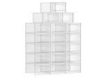 Boxxx Schuhbox, Weiß, Transparent, Kunststoff, 18 Fächer, 33.5x14.3x23.2 cm, Ordnen & Aufbewahren, Kleideraufbewahrung, Kleidersäcke & Vakuumbeutel