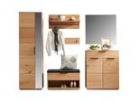 Linea Natura Garderobe , Anthrazit, Eichefarben , Holz, Textil , 6-teilig , Wildeiche , furniert , 1 Schubladen , 270x202x38 cm , Beimöbel erhältlich, stehend , Garderobe, Garderoben-Sets & Garderoben-Serien