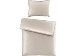 Novel Bettwäsche , Beige , Textil , Uni , 140x220 cm , pflegeleicht, atmungsaktiv, schadstoffgeprüft , Heimtextilien, Bettwäsche & Leintücher, Bettwäsche, Satin-Bettwäsche