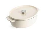 Kitchenaid Bräter , Creme , Metall , 5.6 l , oval , hitzebeständige Griffe , Kochgeschirr, Töpfe, Bräter