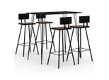 vidaXL 5-tlg. Bar-Set Schwarz