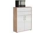 Aktenschrank Office Edition Sonoma Eiche/Weiß