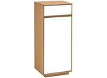 Novel Kommode , Weiß, Eiche Bianco , Holz, Holzwerkstoff , Eiche , teilmassiv , 3 Fächer , 1 Schubladen , 44x103x37 cm , Goldenes M, Made in Germany, DGM-Klimapakt , Typenauswahl, Beimöbel erhältlich , Holzmöbel, Garderobe Holz, Schuhschränke Holz