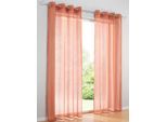 Gardine HEINE HOME Gr. 3, orange (terracotta), B:140cm H:225cm, Polyester, Gardinen, Gardine