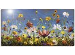 Artland Wandbild »Wildblumenwiese blauer Himmel« Blumenwiese 1 Stk. tlg. als Alubild, Outdoorbild, Leinwandbild, Poster, Wandaufkleber