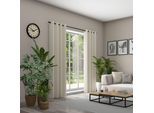 Vorhang NEUTEX FOR YOU "Linessa", beige, B:137cm H:185cm, Jacquard, Polyester, Gardinen, Vorhang, Ösenschal mit Metallösen, Breite 137 cm, nach Mass