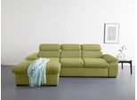 COTTA Ecksofa "Lola L-Form mit Kopfteilfunktion & Hocker" wahlweise mit Bettfunktion, Bettkasten & Armteilverstellung
