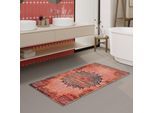 Wecon home Badematte »Healing« Höhe 0,5 mm fussbodenheizungsgeeignet Vintage, waschbar, rutschfest, schnell trocknend, robust, Badteppich