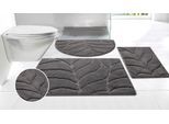 my home Badematte »Epense, Badvorleger, Badezimmer Teppich, Duschmatte mit Blattstruktur« Höhe 10 mm rutschhemmend beschichtet fussbodenheizungsgeeignet schnell trocknend Badteppich, Uni, Blätter, Hoch-Tief, verschiedene Farben und Grössen