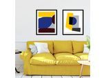 queence Bild »Laslie« Abstrakt Figuren Kunst Zeichen 1 Stk. tlg. HD Premium Poster-Druck inkl. Holzrahmen