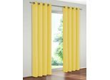 Vorhang WIRTH "Trondheim 234 g/m²" Gr. 3, gelb, B:132cm H:180cm, Chenille, Polyacryl, Gardinen, Vorhang