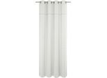 Vorhang WIRTH "Wiessee", weiss (weiß), B:150cm H:325cm, Baumwolle, Leinen, Modal, Gardinen, Vorhang, nach Mass