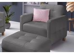exxpo - sofa fashion Sessel »Elio, Loungesessel, aufwendige Detailverarbeitung, bequem und modern« hoher Sitzkomfort für entspannende Momente