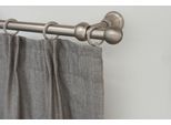 Gardinenstange GARESA "ANDREA", silber (mattnickelfarben), L:110cm Ø:20mm, Metall, Gardinenstangen, Gardinenstange, Vorhanggarnitur, verlängerbar, Endknopf Kugel kurz, mit Ringen