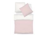 Wendebettwäsche FLEURESSE "Provence W 3843 (2/3tlg.)", rosa (pink, creme), B/L: 160cm x 210cm, 1 Stk., 1 Stk., Halbleinen, B/L: 65cm x 100cm, 2 Stk., Halbleinen, Obermaterial: 50% Baumwolle, 50% Leinen, Bettwäsche, Wendebettwäsche, Französisches Landhausflair mit zauberhafter Abwechslung