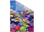 LICHTBLICK ORIGINAL Fensterfolie "Aquarium" 1 Stk. blickdicht strukturiert Klebepunkte selbstklebend, Sichtschutz