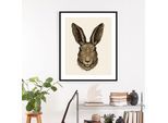 queence Bild »Agus« Hase Hasen Haustiere Kunst Ostern 1 Stk. tlg. 30x40, mit Rahmen