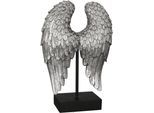 Wanddekoobjekt CASABLANCA BY GILDE "Skulptur "Wing", silber (silberfarben), B:21cm H:30cm T:8cm, Wanddekoobjekte, Wanddekoobjekt