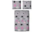 Bettwäsche GOODPRODUCT "Dreamer in Gr. 135x200 oder 155x220 cm, ideal für Weihnachten", grau (grau, pink), B/L: 155cm x 220cm, 1 Stk., 1 Stk., Microfaser-Fleece, B/L: 80cm x 80cm, 2 Stk., Microfaser-Fleece, Obermaterial: 100% Polyester, Bettwäsche, Bettwäsche, Fleece kuschelig warm im Winter, Weihnachtsbettwäsche, Winter