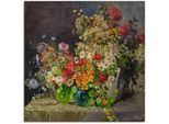 Artland Leinwandbild "Stillleben mit Wiesenblumen in Krügen." Arrangements 1 Stk. tlg. auf Keilrahmen gespannt