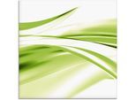 Glasbild ARTLAND "Schöne Welle - Abstrakt", grün (farbe bild(er): grün), B:20cm H:20cm, Bilder, Glasbild, in verschiedenen Grössen
