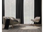 Vorhang WIRTH "Dim out" Gr. 4, schwarz, B:142cm H:245cm, Jacquard, Polyester, Gardinen, Vorhang
