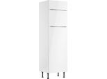 Kühlumbauschrank OPTIFIT "Aken", weiss (weiß hochglanz, weiß), B:60cm H:211,8cm T:58,4cm, Schränke, Kühlumbauschrank