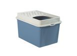 Katzentoilette ROTHO "Berty ECO", blau, B:39,3cm H:40,4cm L:57,2cm, Tiertoiletten, Katzentoilette